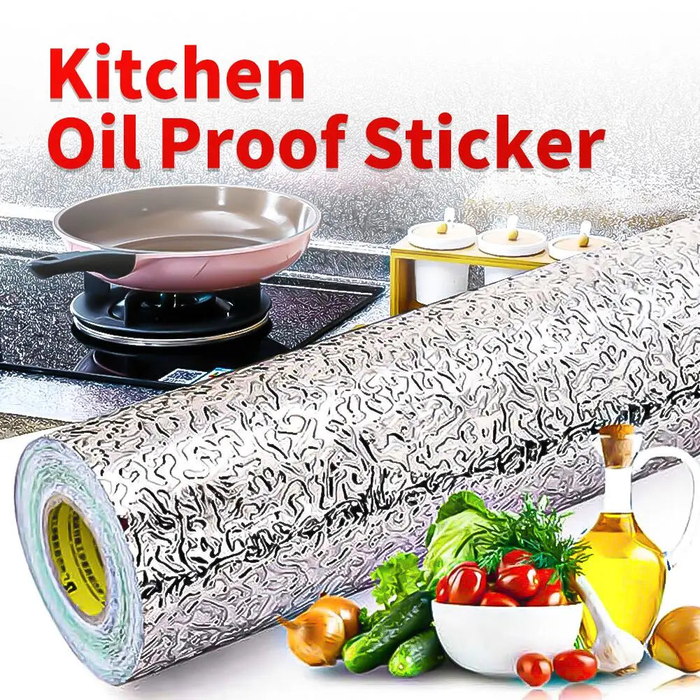 Oilproof Aluminum Foil Stickers | Self-Adhesive Kitchen Wall