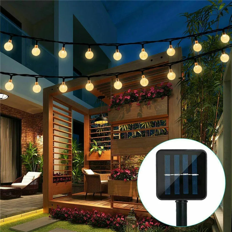 Radiant Garden Delight: Solar-Powered LED String Lights