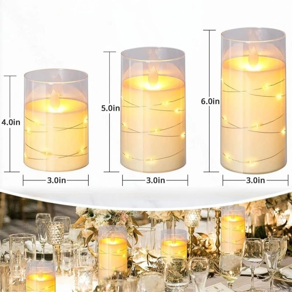LED Flameless Candle Set with Remote Control