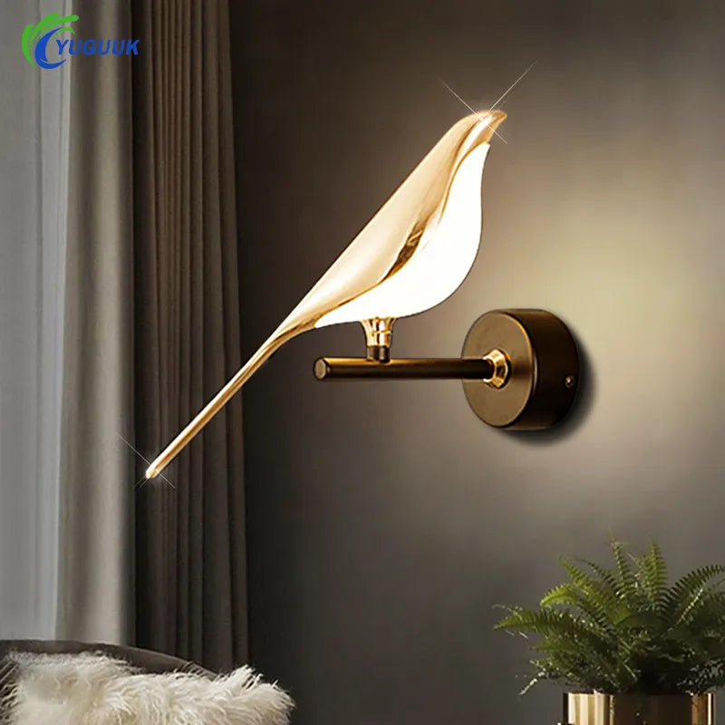 Golden Bird: Nordic LED Wall Lamp
