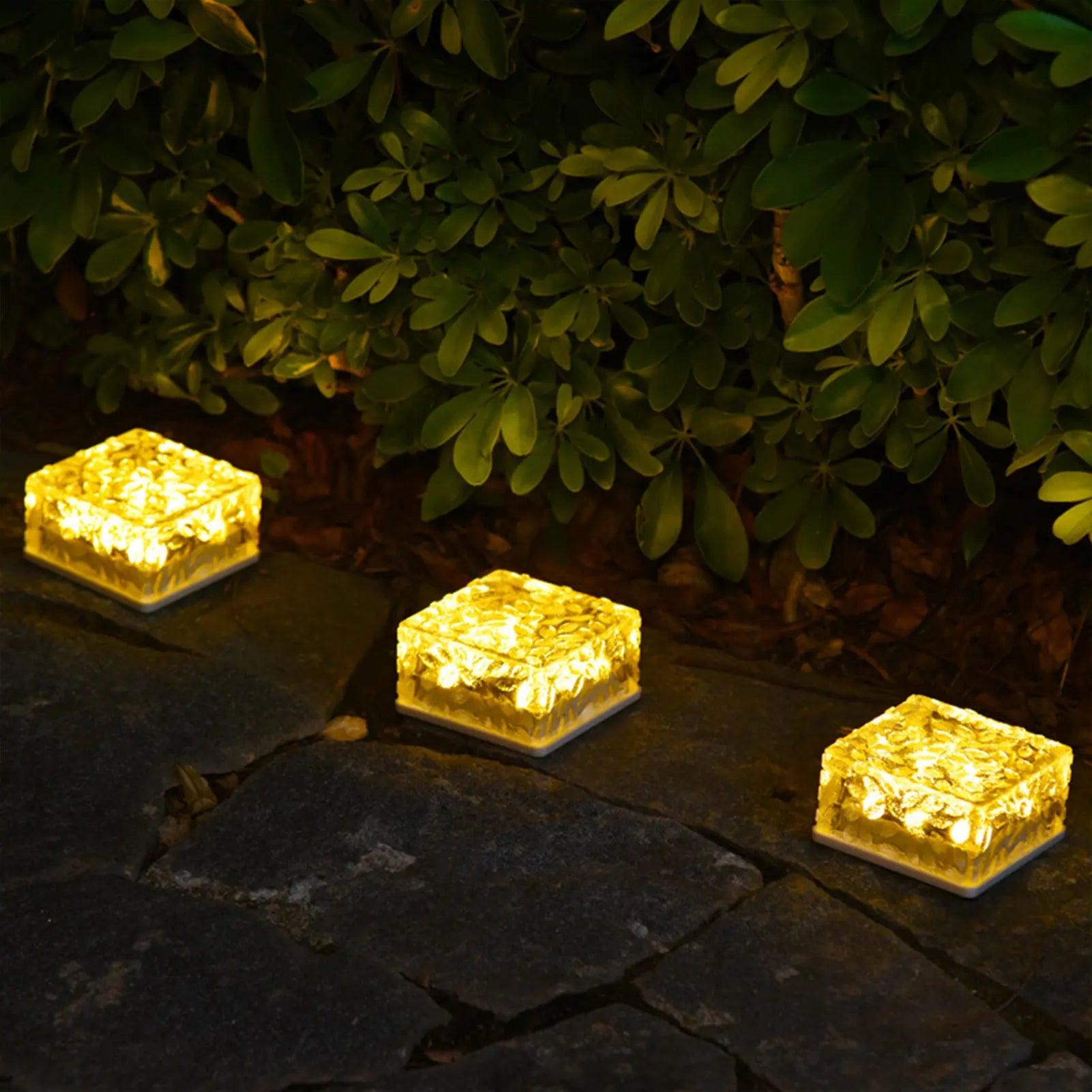 Solar Ice Cube Garden Lights