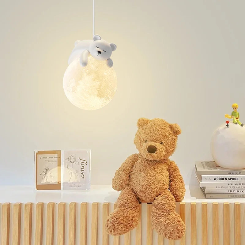 Nordic Little Bear Bedroom LED Pendant Lights